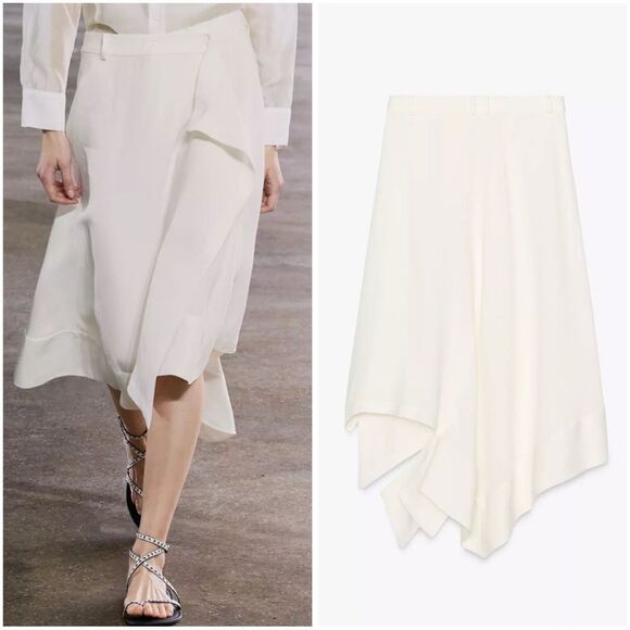 ZARA ASYMMETRIC LINEN SKIRT ZW COLLECTION - Picture 1 of 13